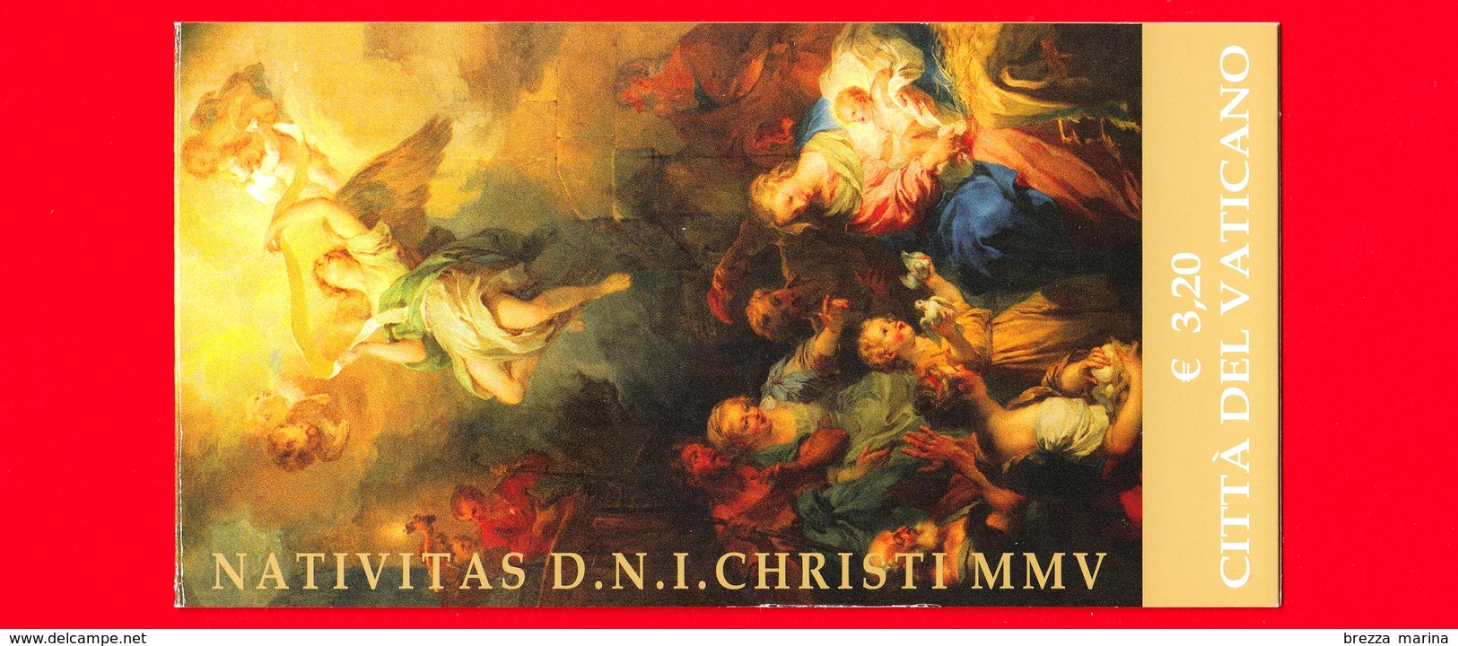 Nuovo - MNH - VATICANO - 2005 - Natale - Christmas - 0,80 € × 4  - Adorazione Dei Pastori, Opera Di François Le Moyne - Libretti