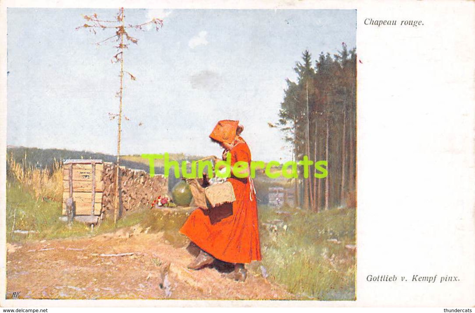 CPA CHAPERON ROUGE ROTKAPPCHEN RED RIDING HOOD ROODKAPJE FILLE  KEMPF GOTTLIEB BKWI  ILLUSTRATEUR  ARTIST SIGNED - Altri & Non Classificati