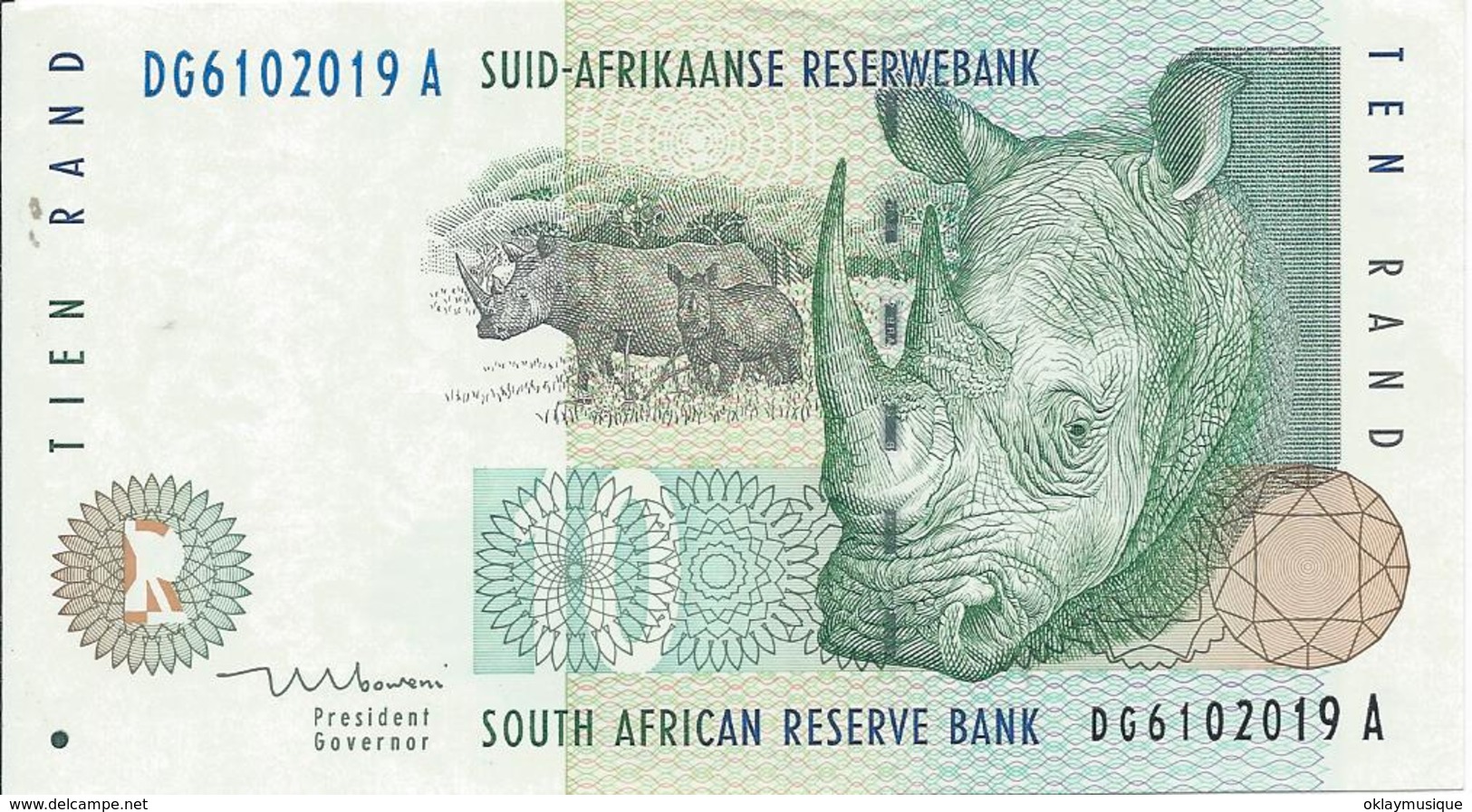 1999 10 Rand - Afrique Du Sud