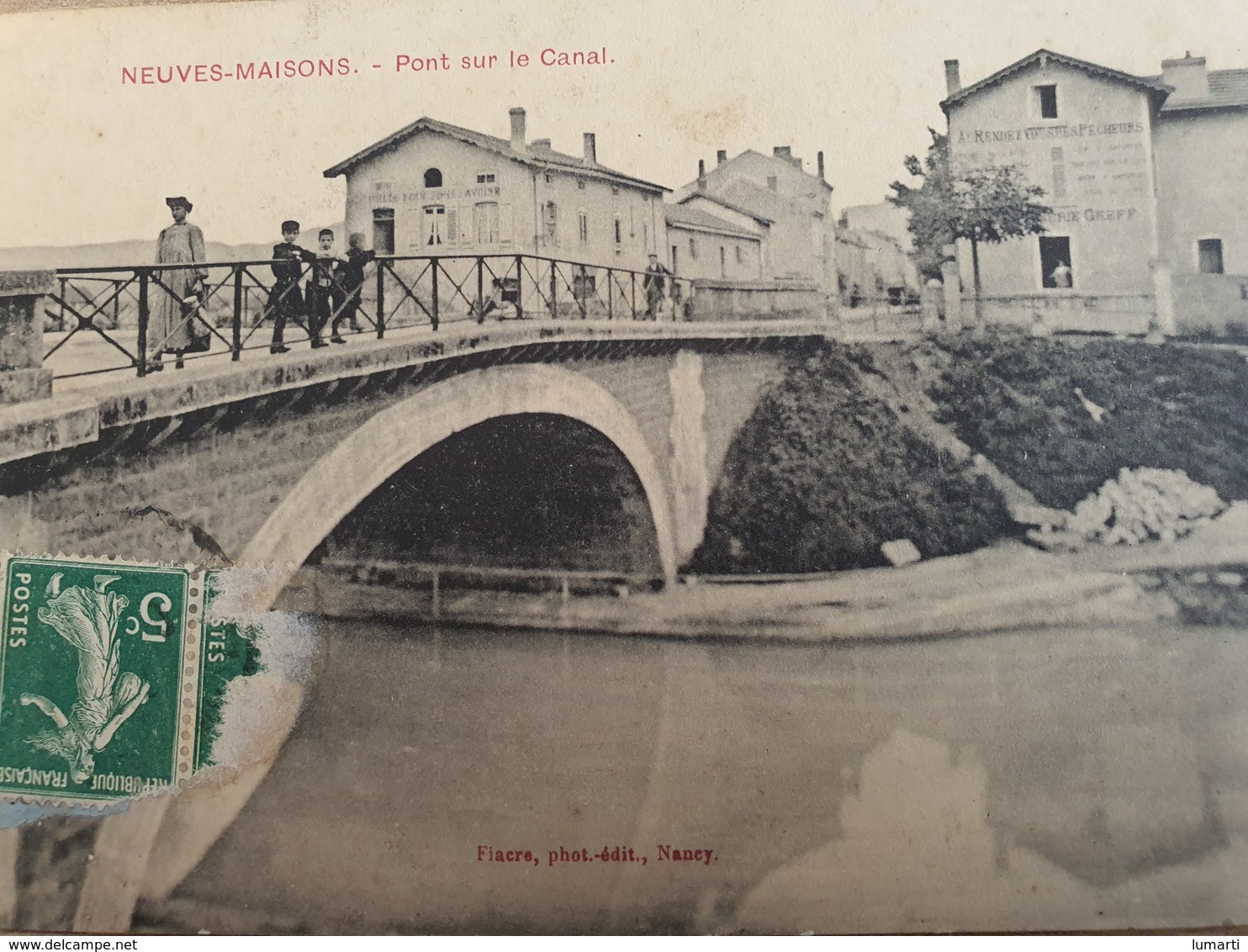 CPA Dpt 54 - Neuves Maisons Pont sur le Canal - 1912  (livraison Gratuit France)