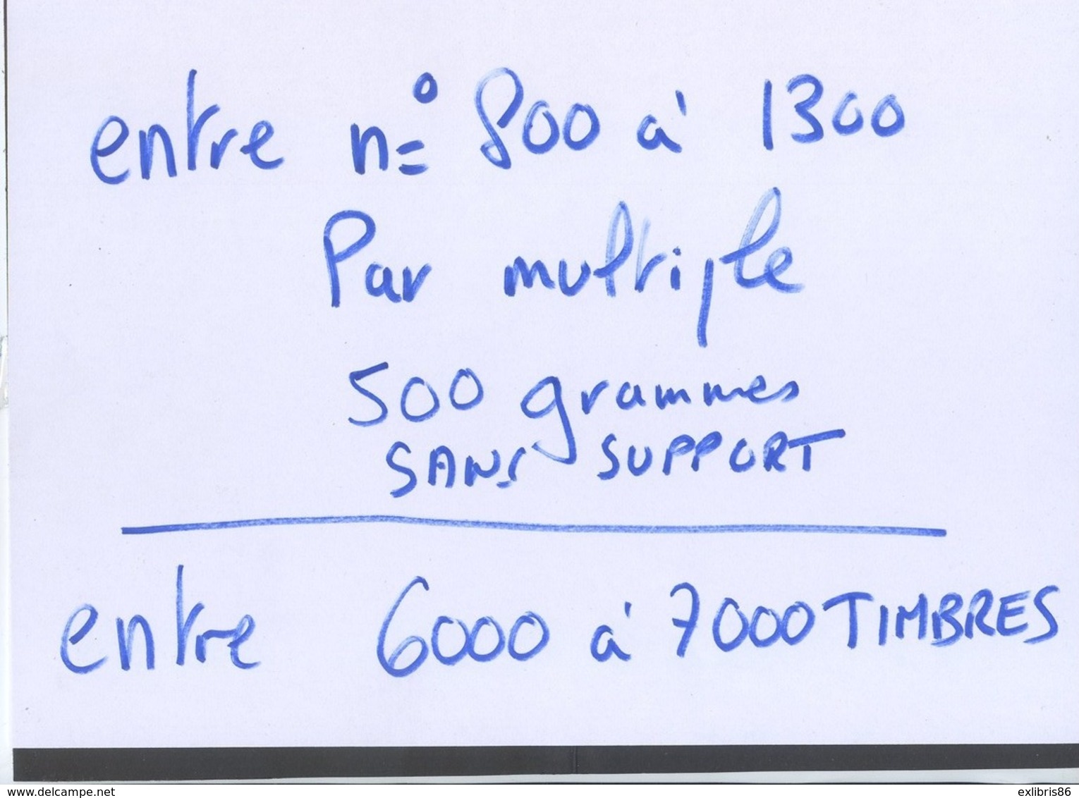 Recherche De Variété ...500 Grammes Timbres France Sans Support  ( Entre 6000  Et 7000)....par Multiple  Grand Format - Altri & Non Classificati