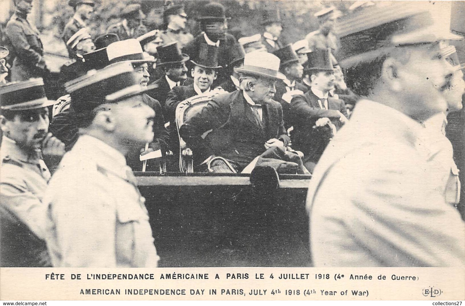 PARIS-FÊTE DE L'INDEPENDANCE AMERICAINE A PARIS LE 4 JUILLET 1918 ( 4eme ANNEE DE GUERRE ) - Autres & Non Classés