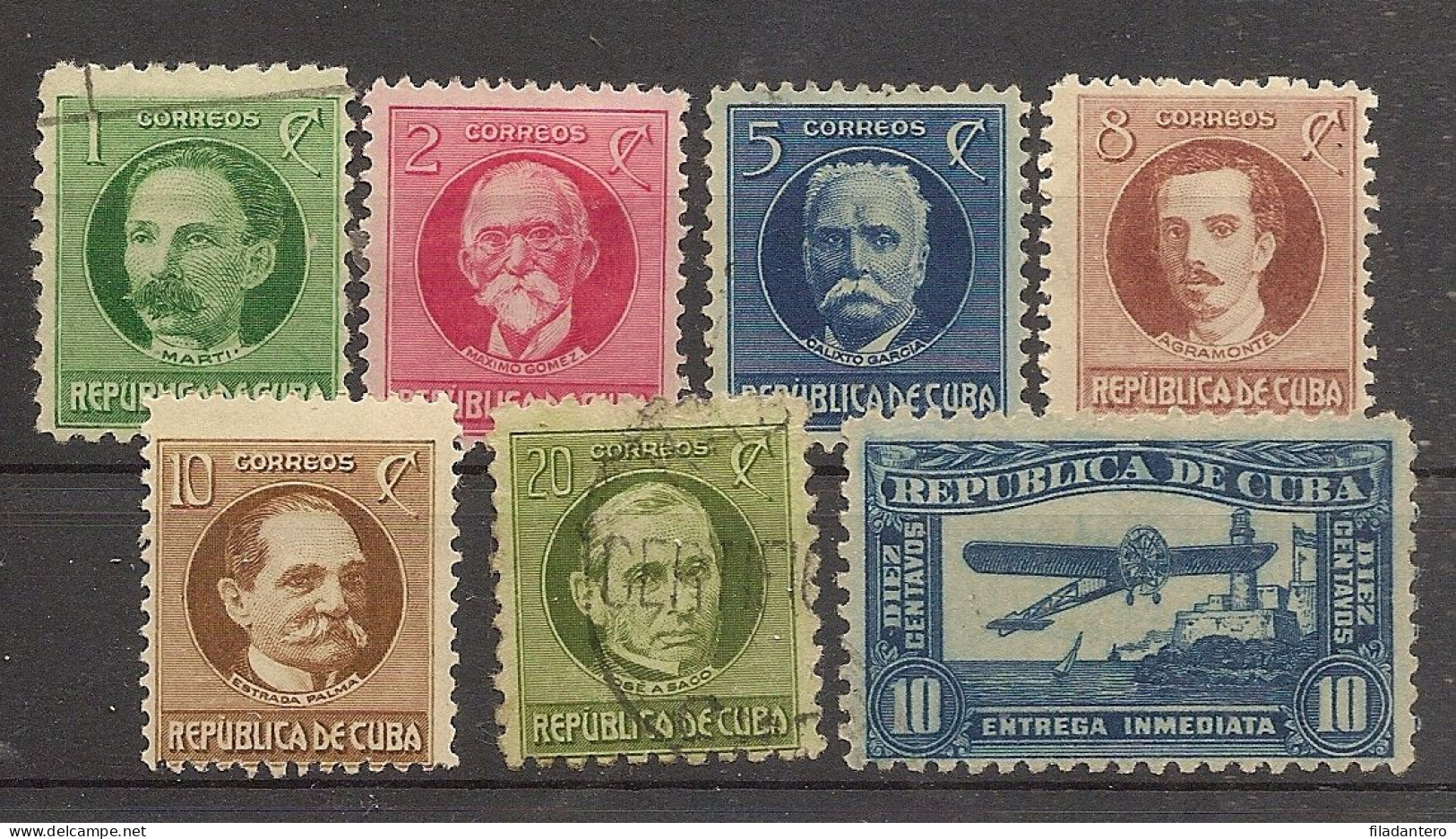 Cuba  Edifil 214/220 */(*)/(º)  Serie Completa Patriotas Cubanos 1925/28  NL1037 - Nuovi