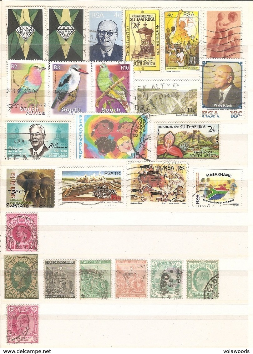 Sud Africa - Lotto Di 350 Francobolli Usati Tutti Diversi Anche In Serie Complete - Senza Album!!!! - Collections, Lots & Séries