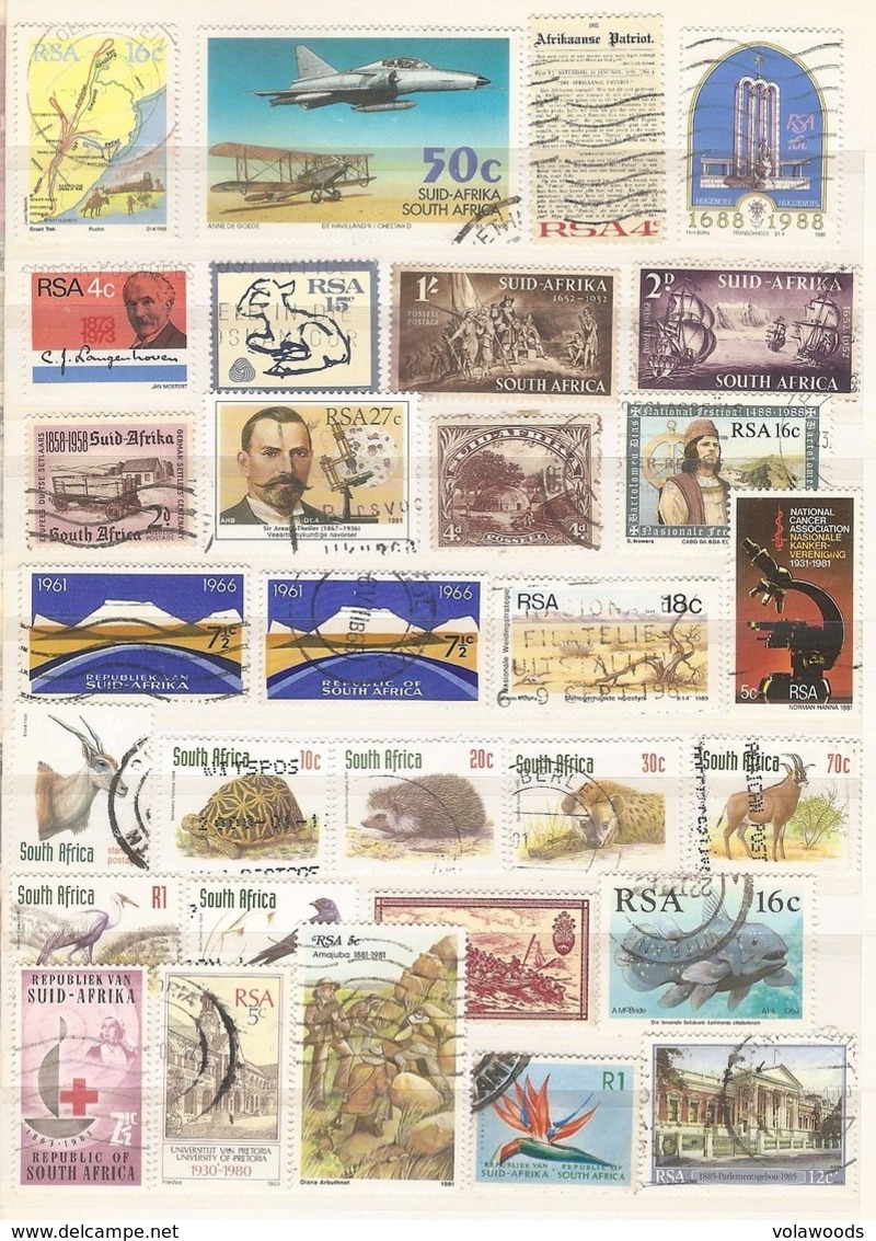 Sud Africa - Lotto Di 350 Francobolli Usati Tutti Diversi Anche In Serie Complete - Senza Album!!!! - Collections, Lots & Series