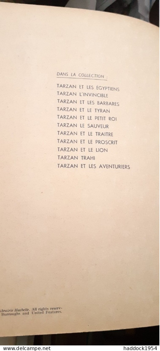 Les Chasses De Tarzan EDGAR RICE BURROUGHS Hachette 1951 - Tarzan