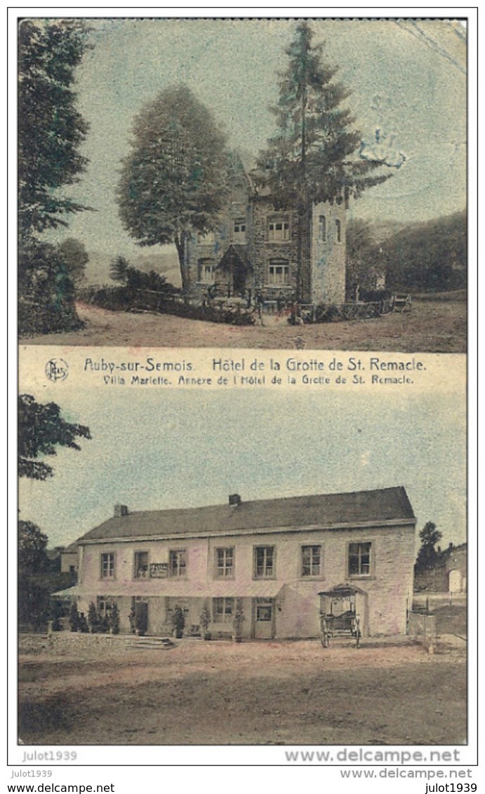 KELMIS ..--  AUBY ..-- Hôtel Grotte Saint - Remacle  . 1923 Vers LA CALAMINE ( Mr Albert LOMBA ) . Voir Verso . - Kelmis