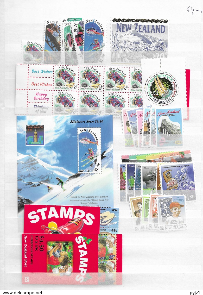 1994 MNH New Zealand, Year Colection All Most Complete But With Extra's Postfris** - Komplette Jahrgänge