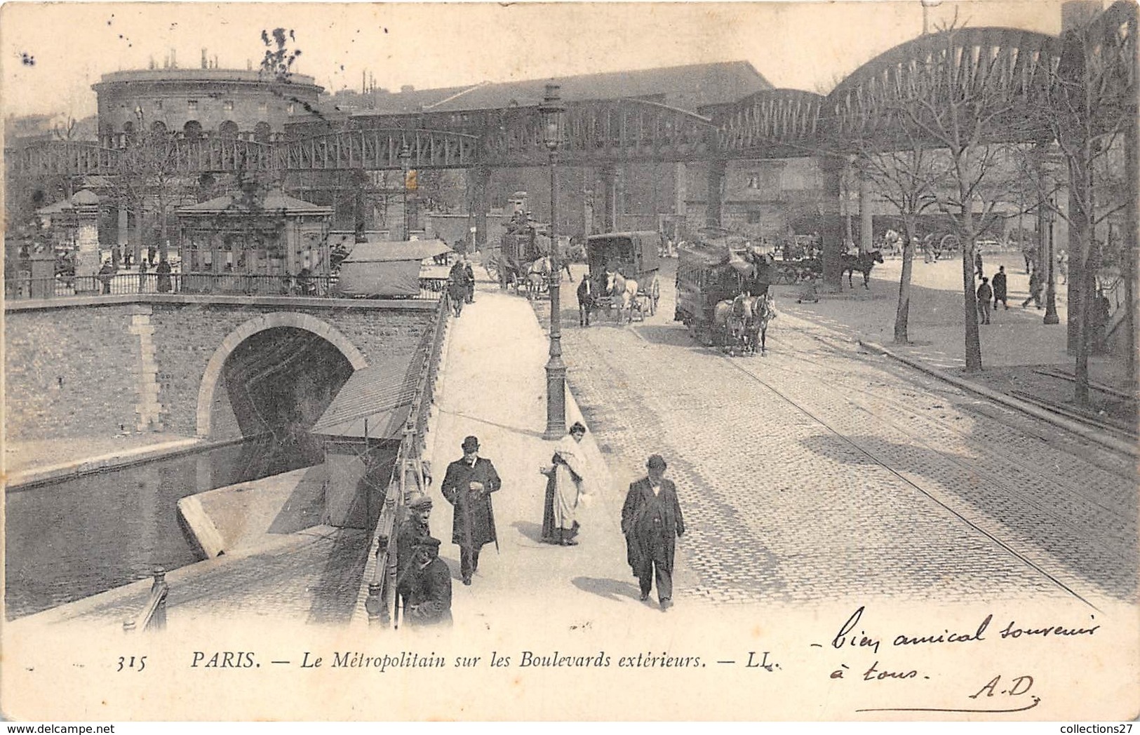 PARIS-LE METROPOLITAINS SUR LES BLD EXTERIEURS - Stations, Underground