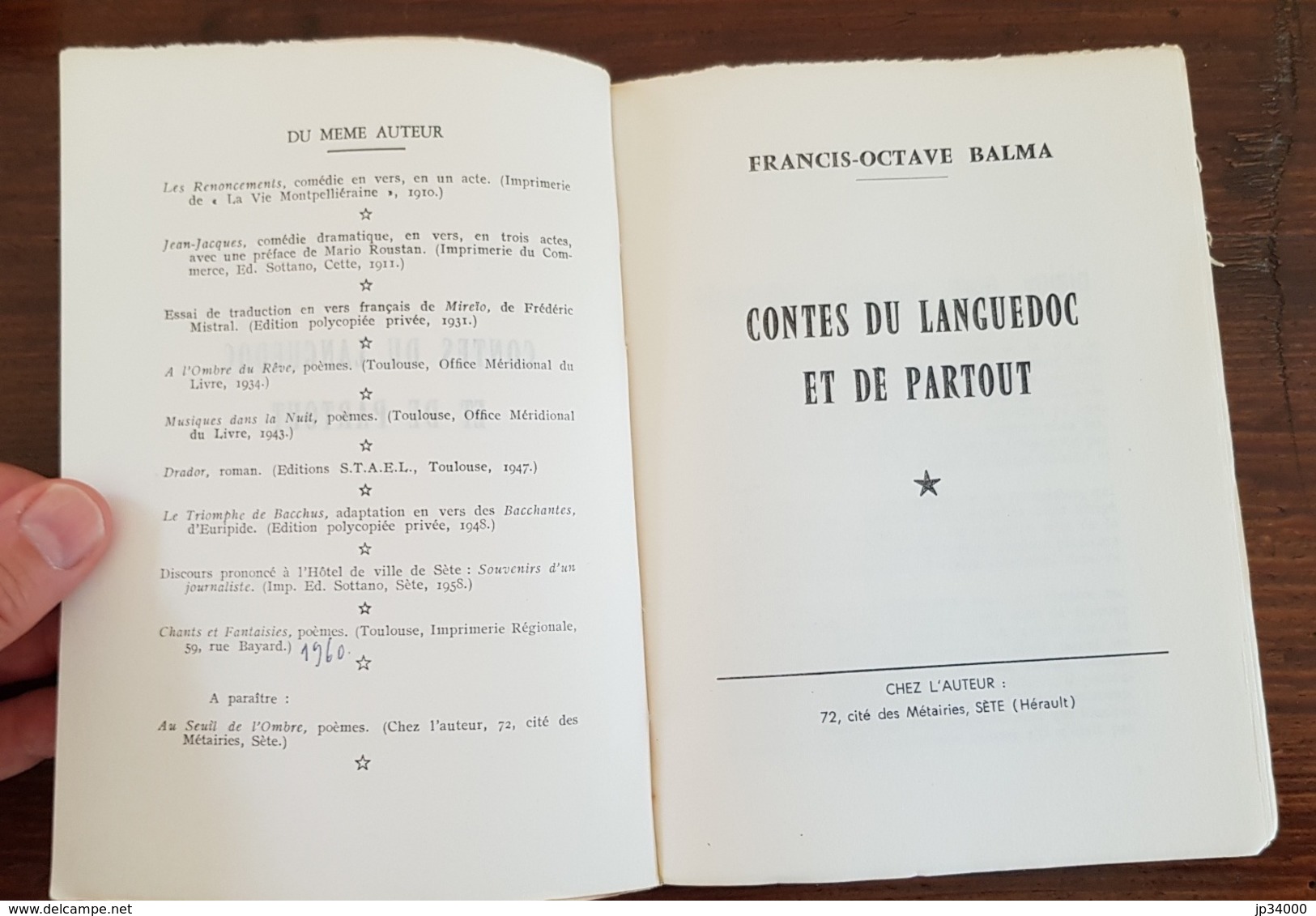 Francis-Octave BALMA:  Contes Du Languedoc Et De Partout. 1965. Languedoc, Gard. Edition Originale - Languedoc-Roussillon