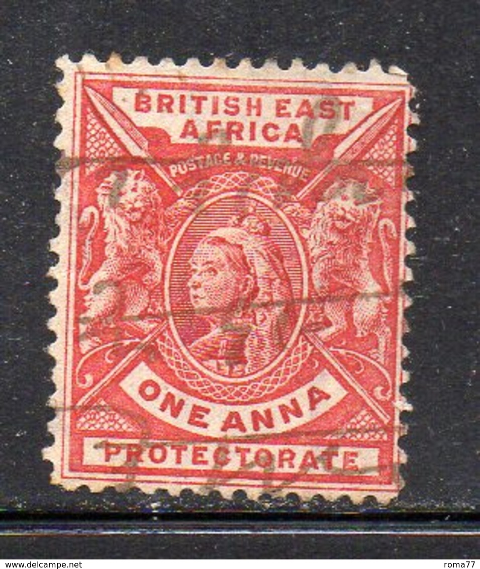 T1869 - AFRICA ORIENTALE BRITANNICA 1896,  Yvert N. 62  Usato. No Filigrana (solo 2 Rette) (2380A) - Brits Oost-Afrika