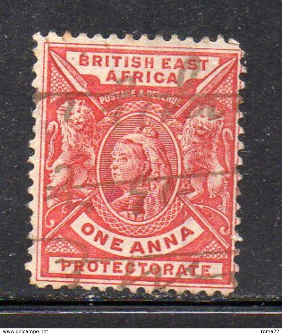 T1869 - AFRICA ORIENTALE BRITANNICA 1896,  Yvert N. 62  Usato. No Filigrana (solo 2 Rette) (2380A) - British East Africa