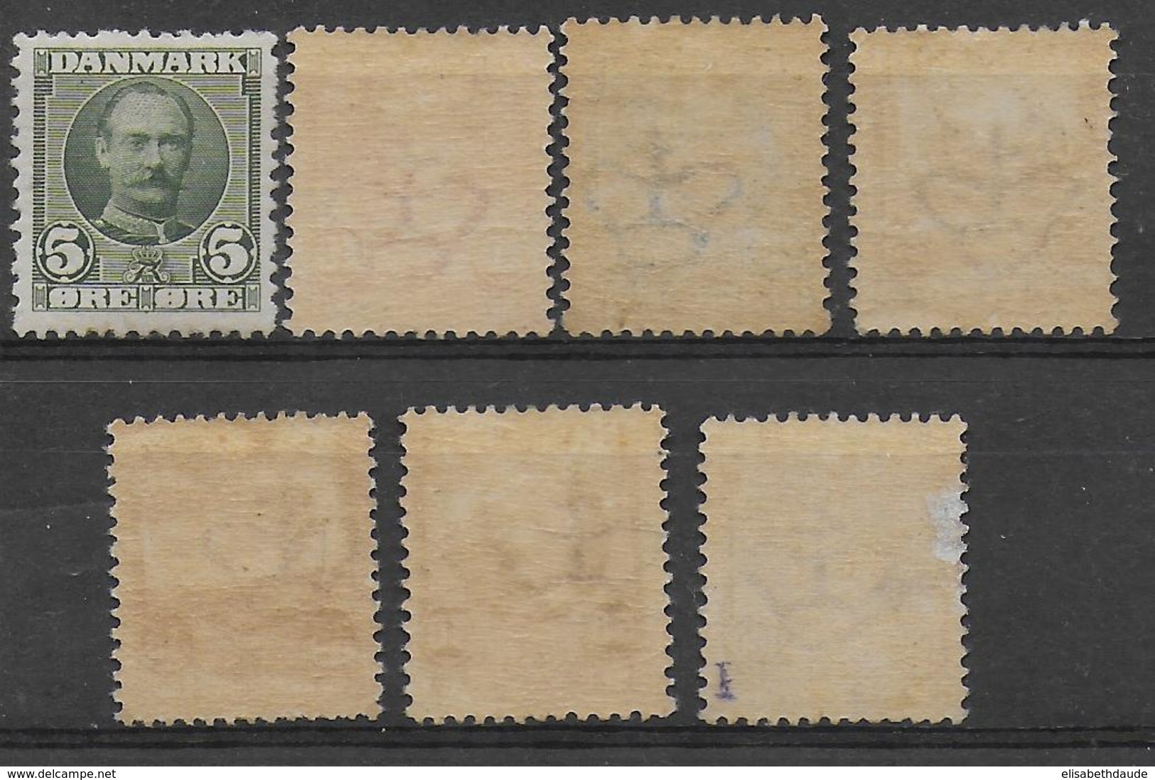 DANEMARK - YVERT N° 55/61 ** MNH (INFIME ADHERENCE SUR 61) - COTE = 427.5 EUR. - Ungebraucht