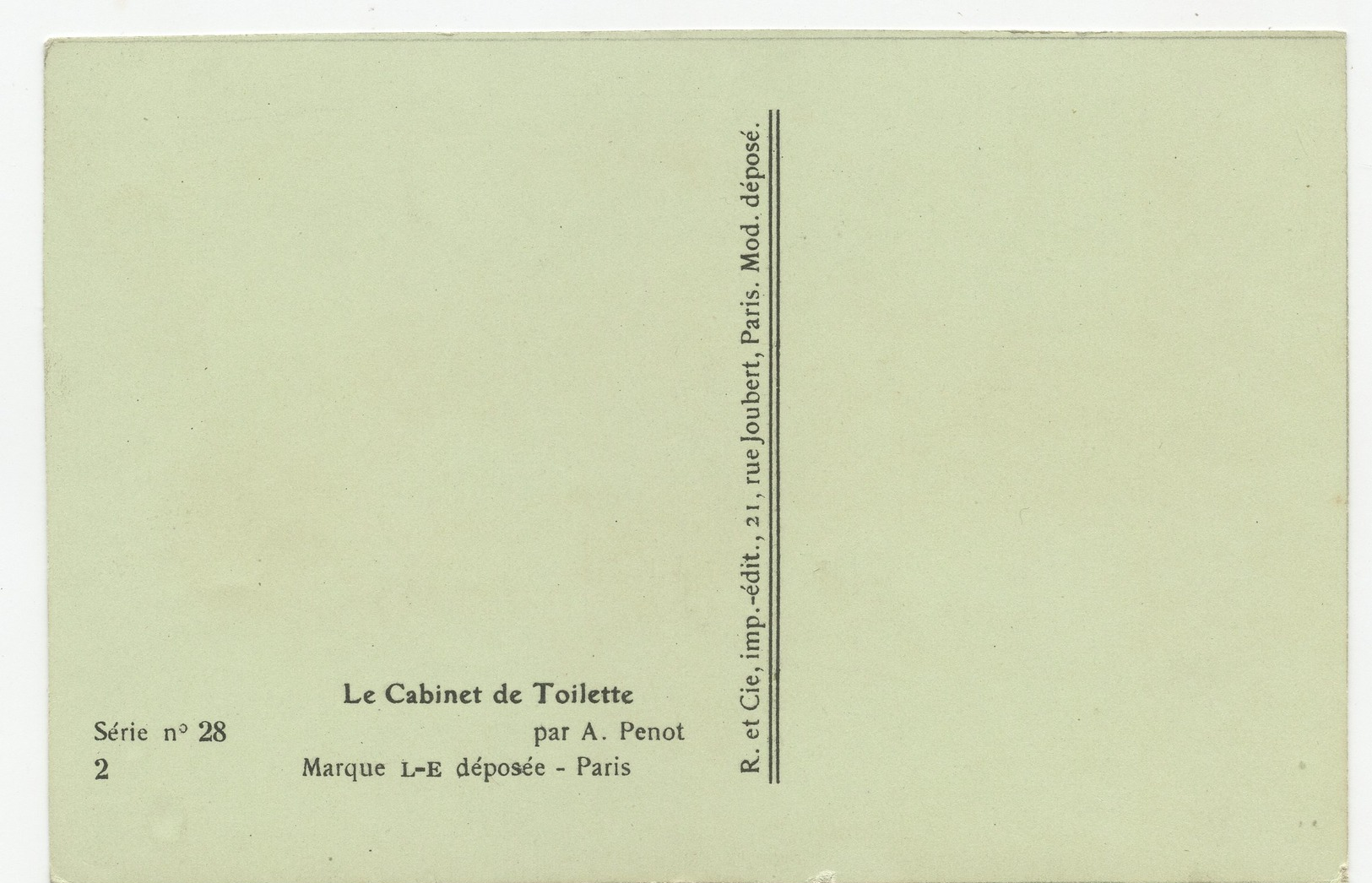 Albert Penot. " Le Cabinet De Toilette " .érotisme,charme Glamour        .E.95 - Other & Unclassified