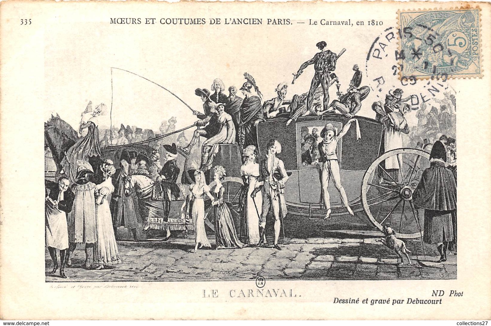 PARIS-ANCIEN PARIS-LE CARNAVAL EN 1810 - Stations, Underground