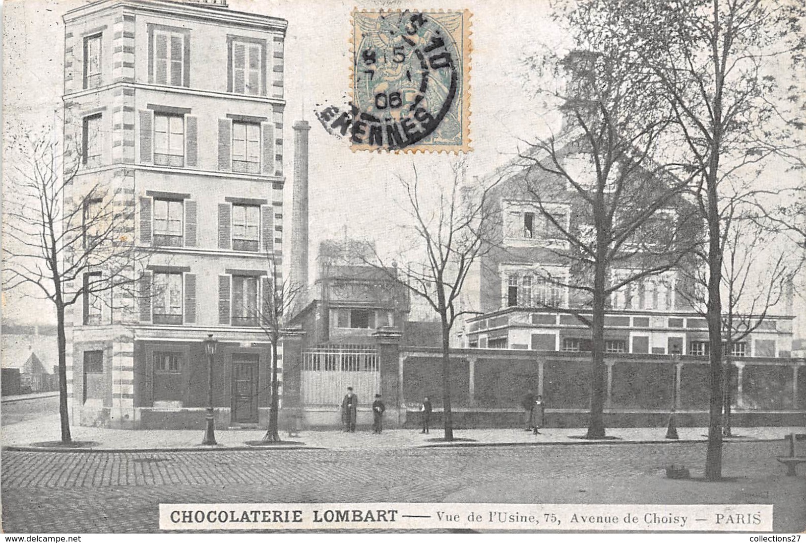 PARIS-13-CHOCOLATERIE LOMBART, VUE DE L'USINE 75 AVE DE CHOISY - Distretto: 13