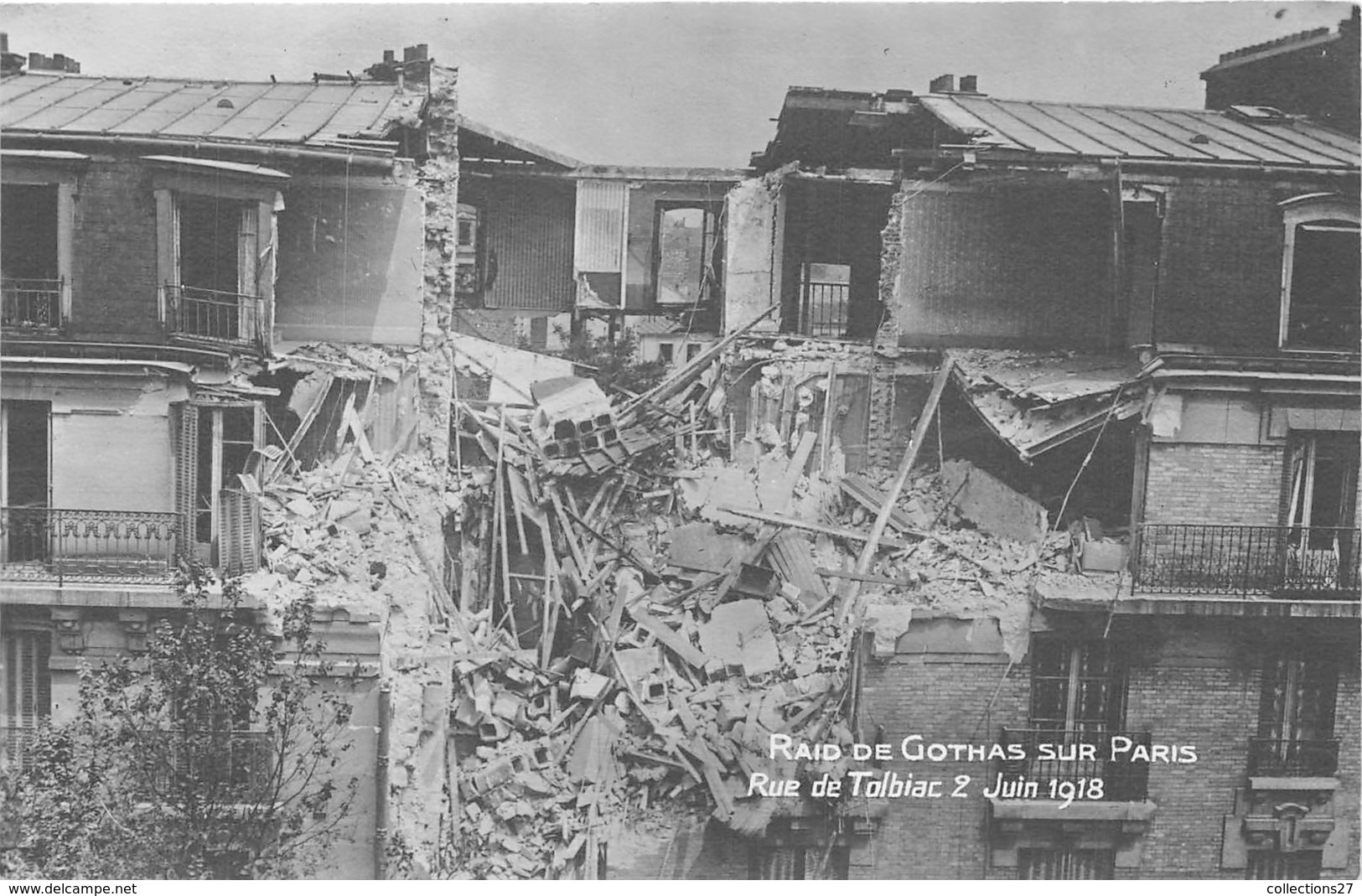 PARIS-13- RUE DE TOLBIAC- RAID DE GOTHAS 2 JUIN 1918 - Arrondissement: 13