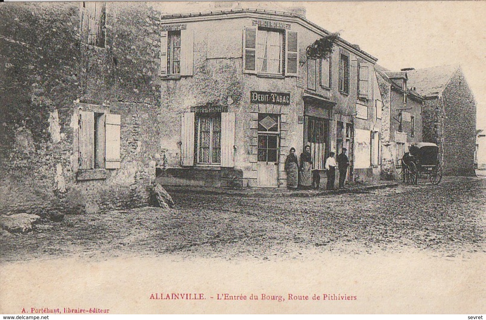 ALLAINVILLE. - L'Entrée Du Bourg, Route De Pithiviers. Belle Carte RARE - Other & Unclassified