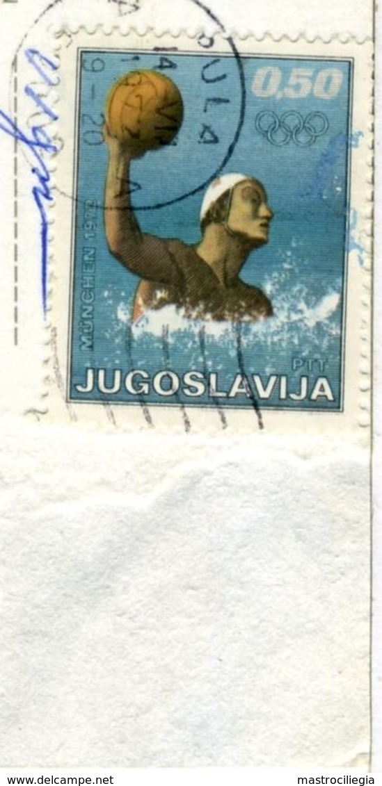 JUGOSLAVIJA  Olympic Games München 1972  Water Polo  Pallanuoto  Post Card Pula - Water Polo