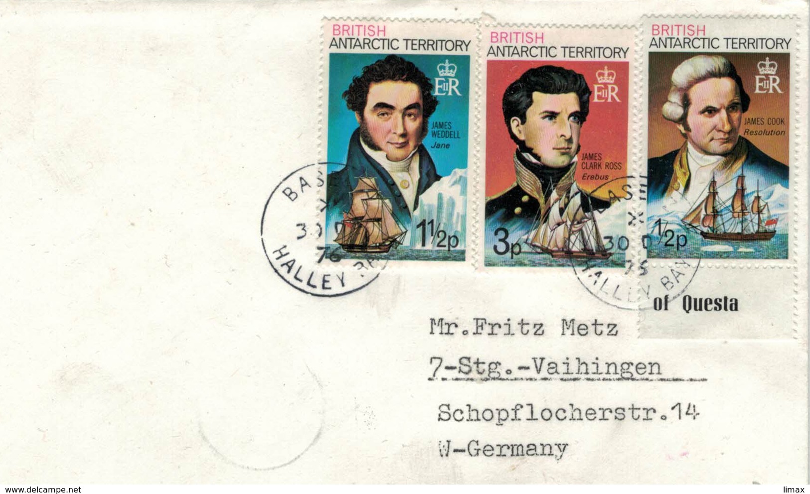 James Weddell Jane - James Clark Ross Erebus - James Cook Resolution - Segelschiffe Eis - Brieven En Documenten