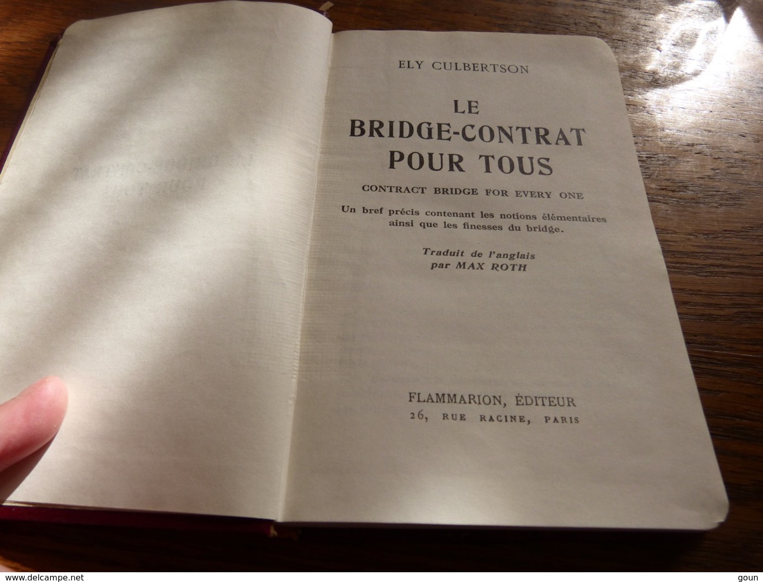 Le Bridge Contrat Pour Tous Ely Culbertson 1948 220p - Palour Games