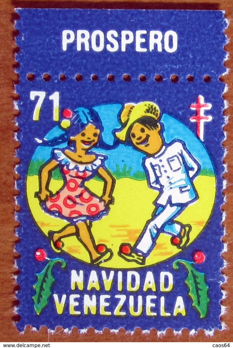 1971 VENEZUELA Navidad Danza  Campagna ANTI TBC Cindarella Vignetta Erinnofilo - Nuovo - Venezuela