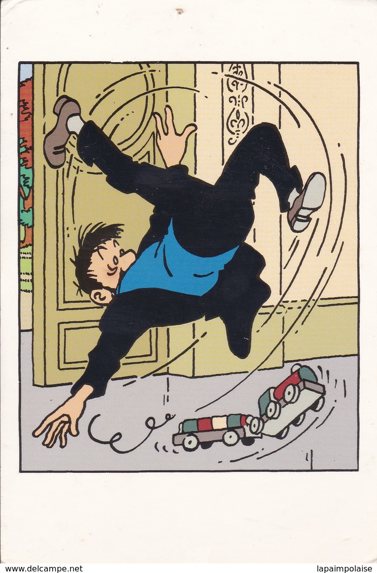 Thèmes  Illustrateur Signés Hergé TINTIN Capitaine Haddock Tombant Sur Un Jouet Train En Bois Editions Hergé  Moulinsart - Hergé