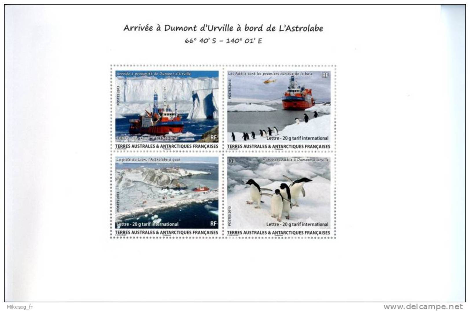 TAAF 2013 - Carnet De Voyage "Voyage En Antarctique" 16 Timbres Détachables Et 18 Photos Sur Papier Glacé - Boekjes