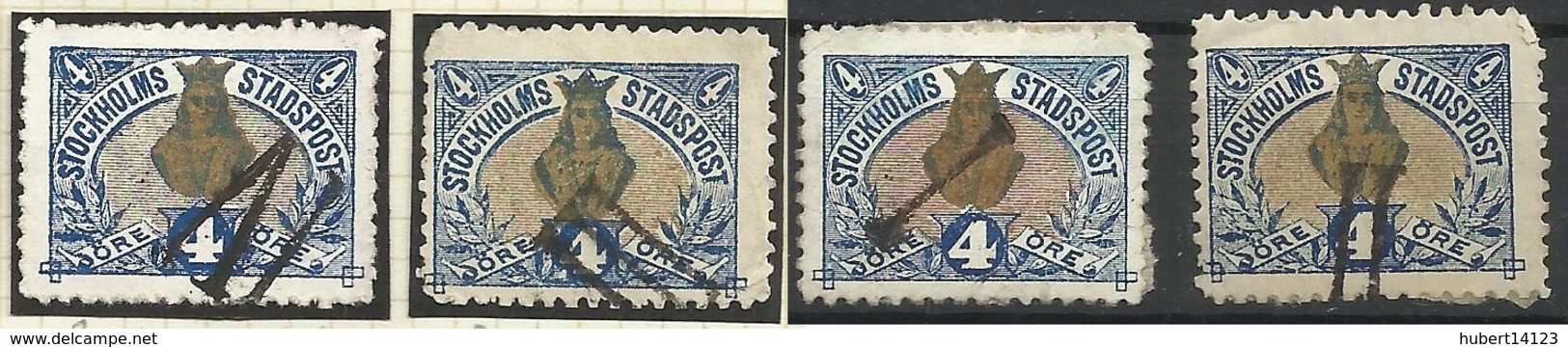 SUEDE SWENDEN STOCKHOLM  STOCKHOLMS STADSPOST 1888 - Local Post Stamps