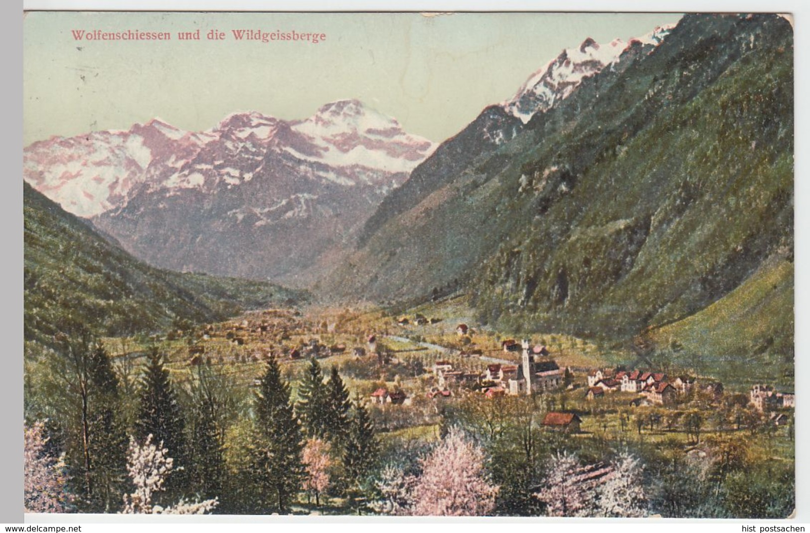 (48512) AK Wolfenschiessen, Panorama, Wildgeissberge 1912 - Wolfenschiessen