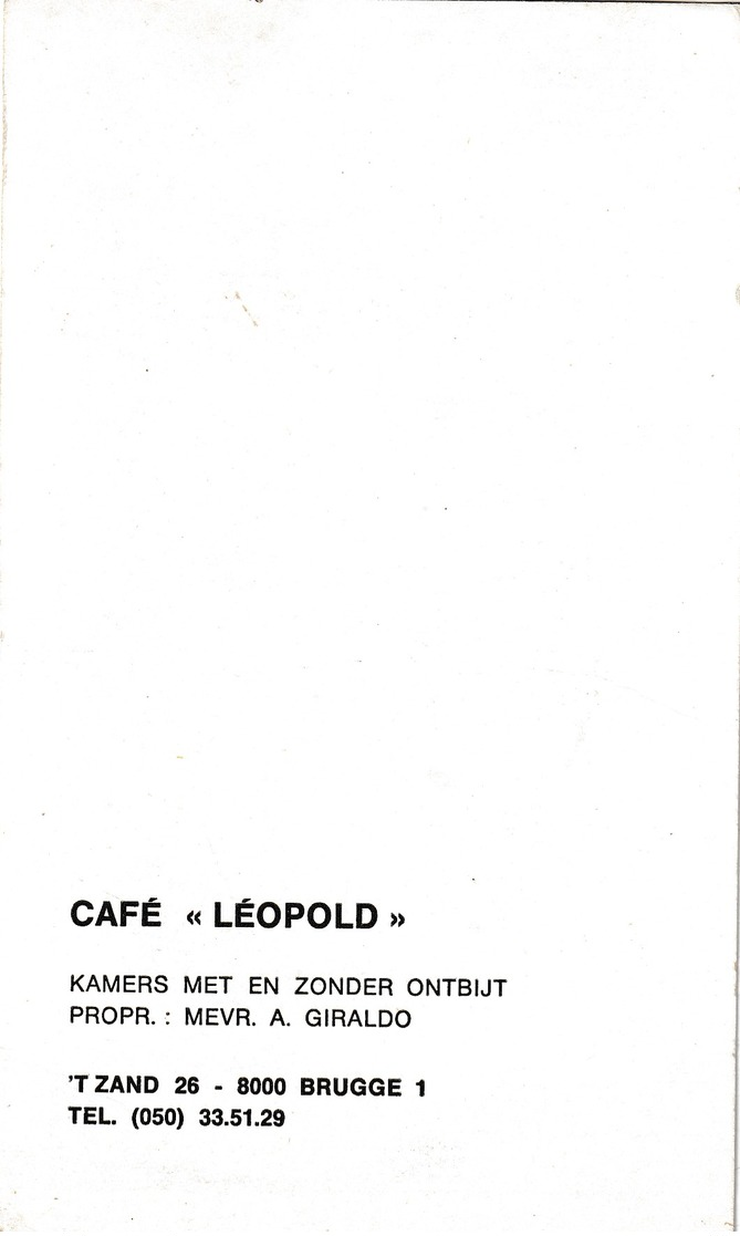 4-1----brugge---café Leopold--voir Recto Verso--livraison Gratuite - Brugge