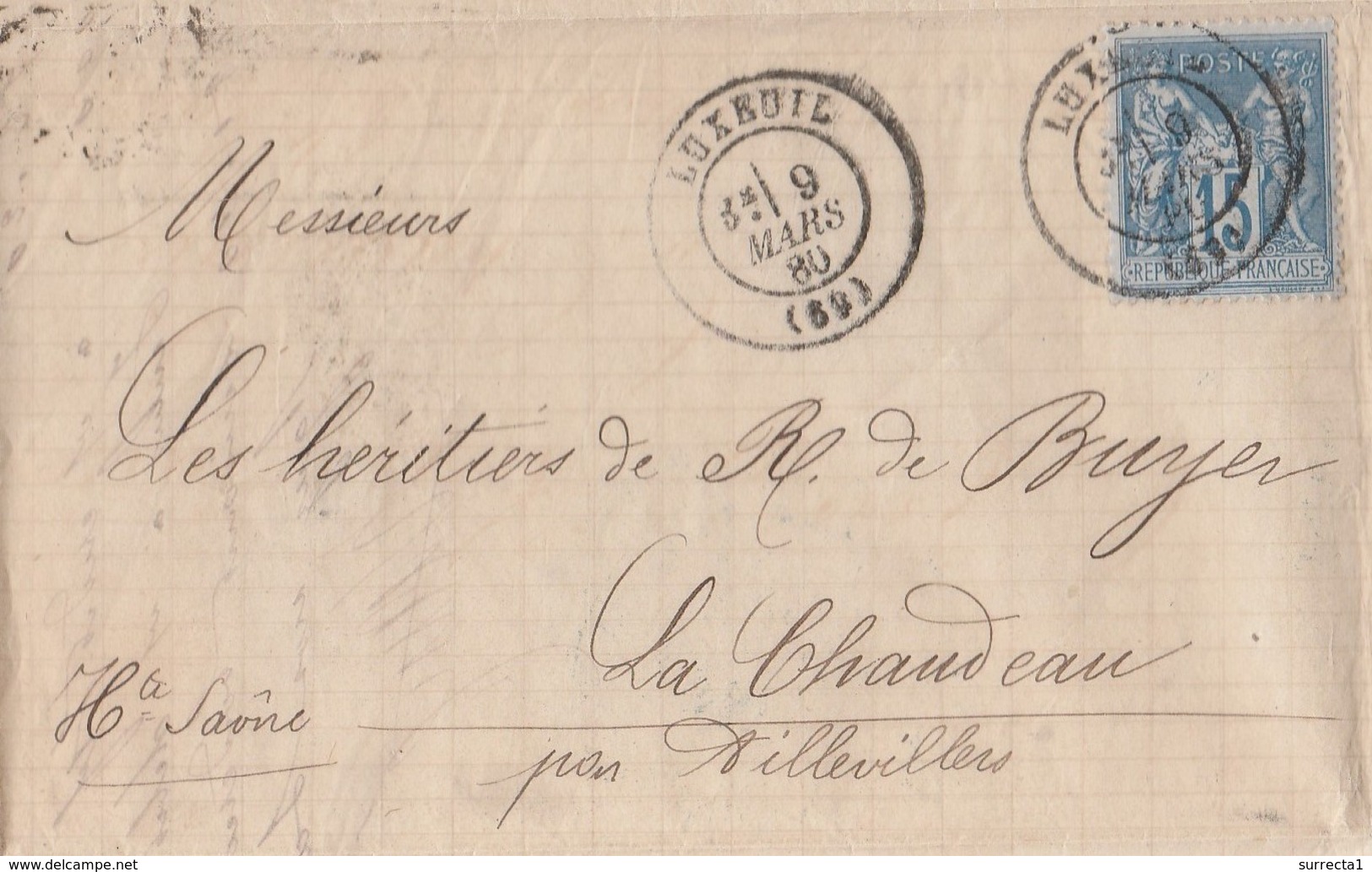 1880 / LAC Facture FAIVRE / 70 Luxeuil - 1800 – 1899
