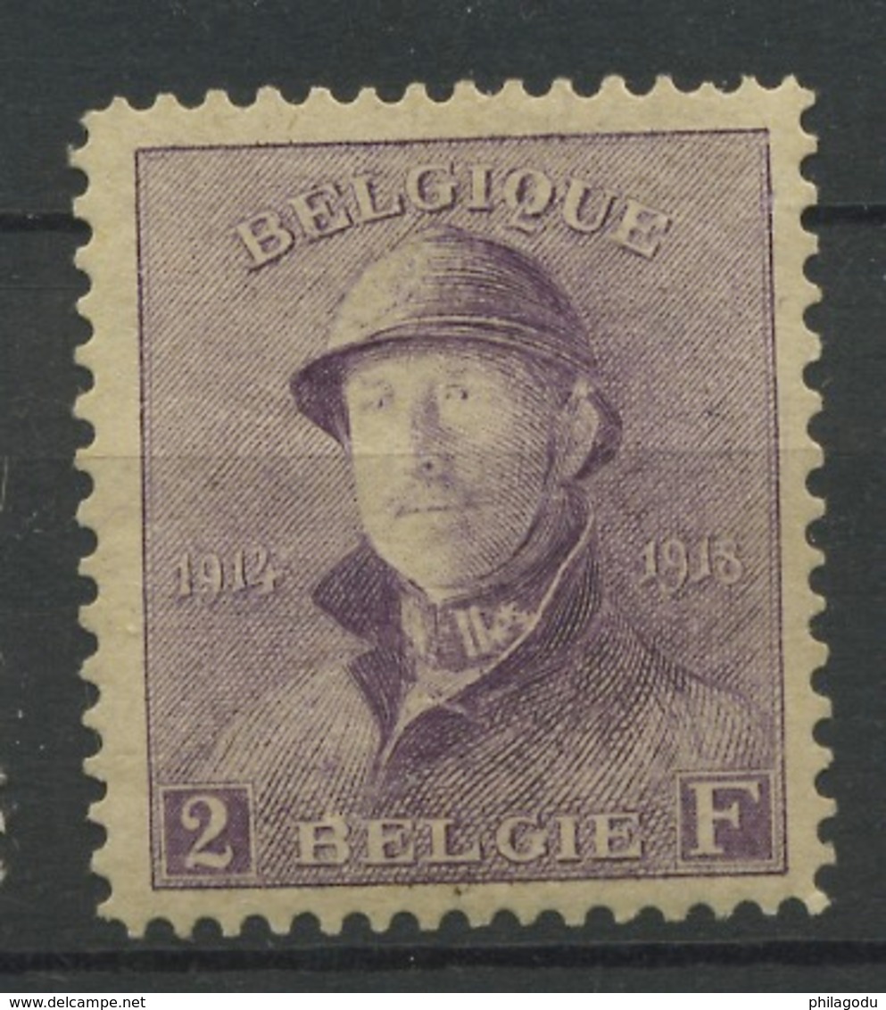 176 ** 2F Roi Albert "CASQUÊ" **. Cote 1050- Euros.  Bel Exemplaire Bien Centré - 1919-1920 Roi Casqué