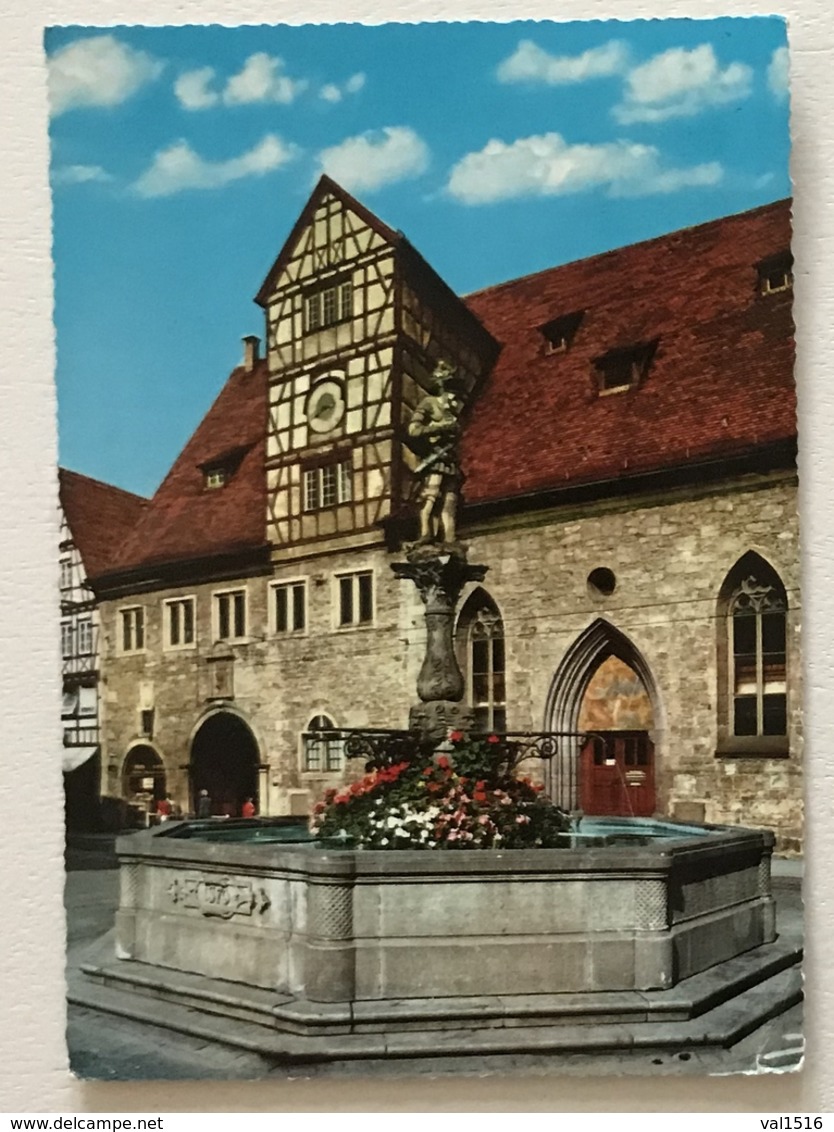 REUTLINGEN - Marktbrunnen Und Volksbildungshaus - 10x15cm - Reutlingen