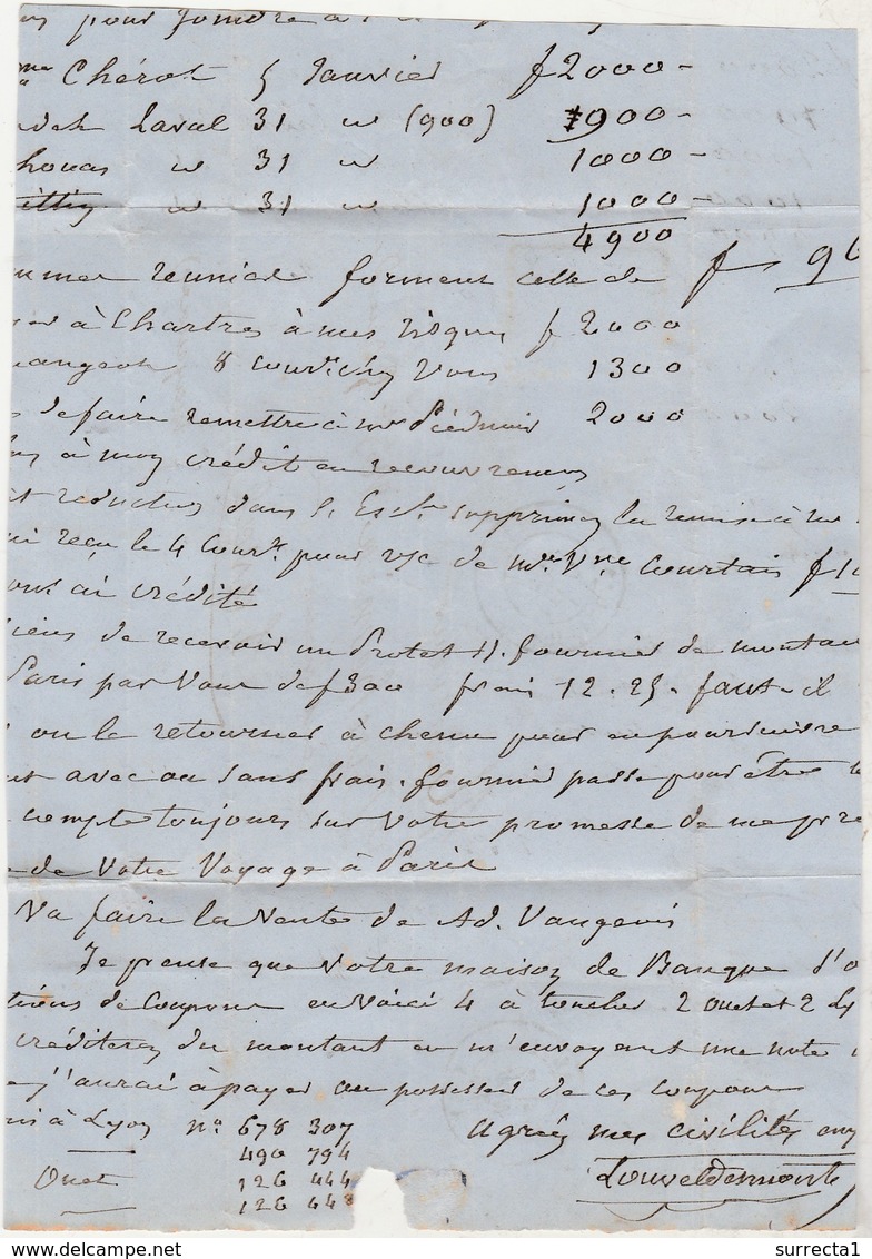 1873 LAC Partielle / Cachet De Chailland + Grille GC 6069 / Levoul Desmont Pour Duchemin Négociant à Laval / 53 Mayenne - 1800 – 1899