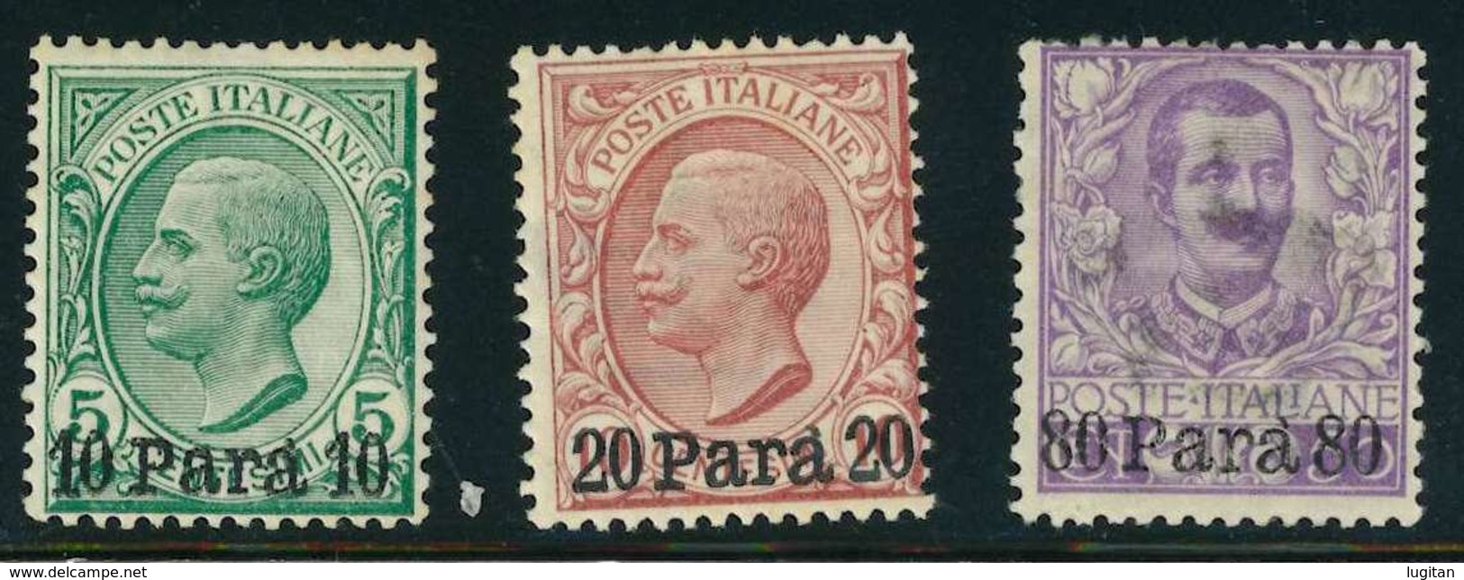 Levante - Albania Anno 1907 - Serie Nuova Gomma Integra ** MNH -  Sass. 10/12  - Senza La Scritta ALBANIA - Albanië