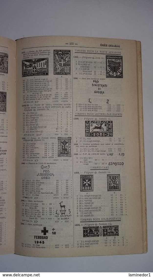 Catalogue Yvert Et Tellier 1958 - Thématiques