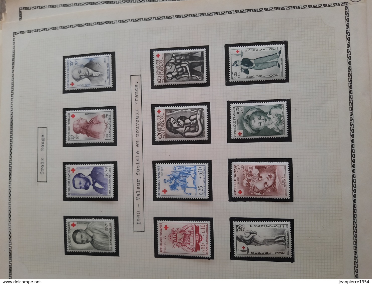 ancien timbres français sur charniere