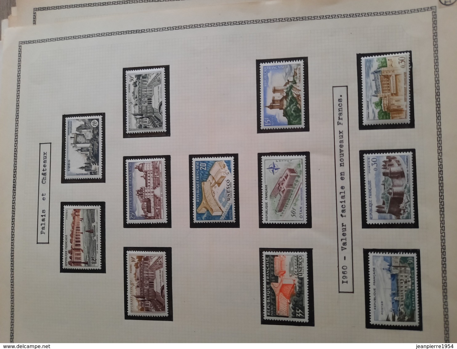 ancien timbres français sur charniere