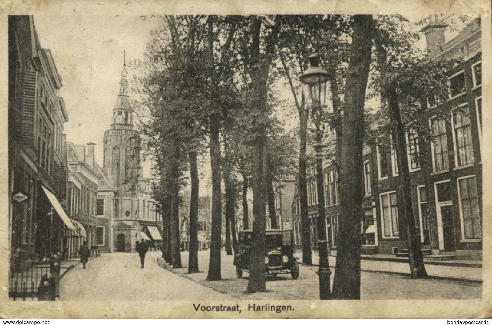 Nederland, HARLINGEN, Voorstraat, Auto (1926) Ansichtkaart - Harlingen