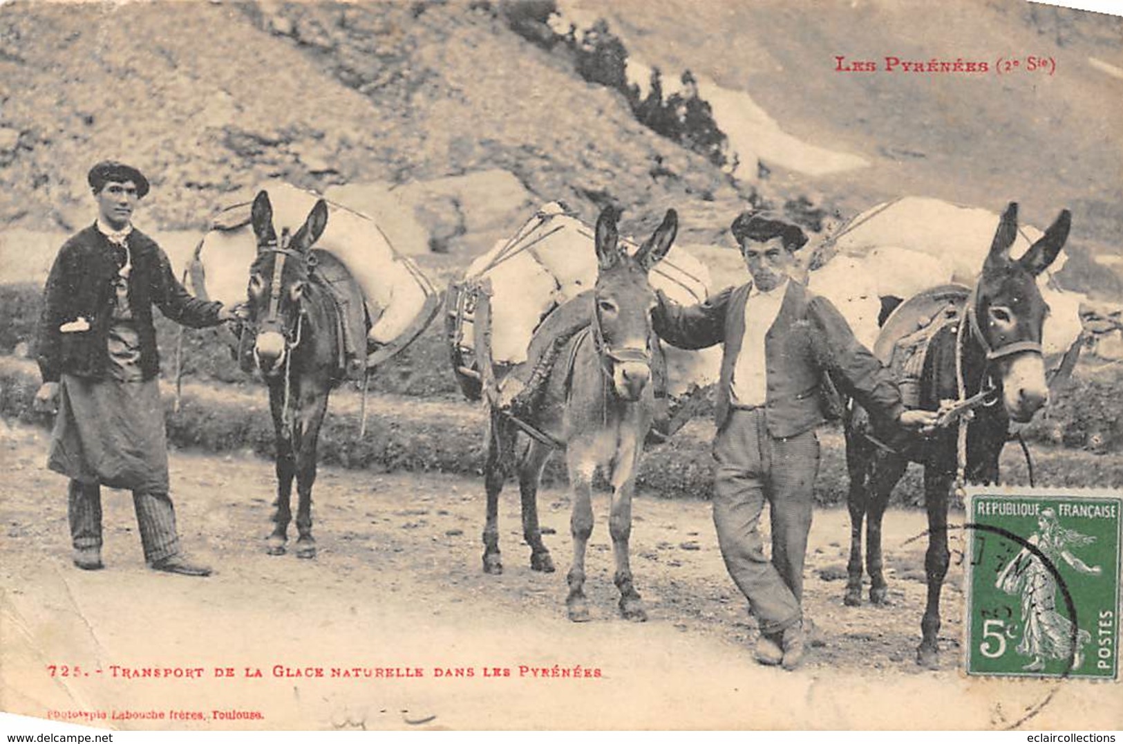 Non Localisé Divers      31         Transport A Dos D'âne De La Glace Naturelle Dans Les Pyrénées           (Voir Scan) - Sonstige & Ohne Zuordnung