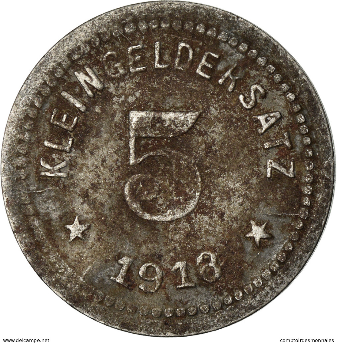 Monnaie, Allemagne, Kleingeldersatz, Querfurt, 5 Pfennig, 1918, TTB, Iron - Monétaires/De Nécessité