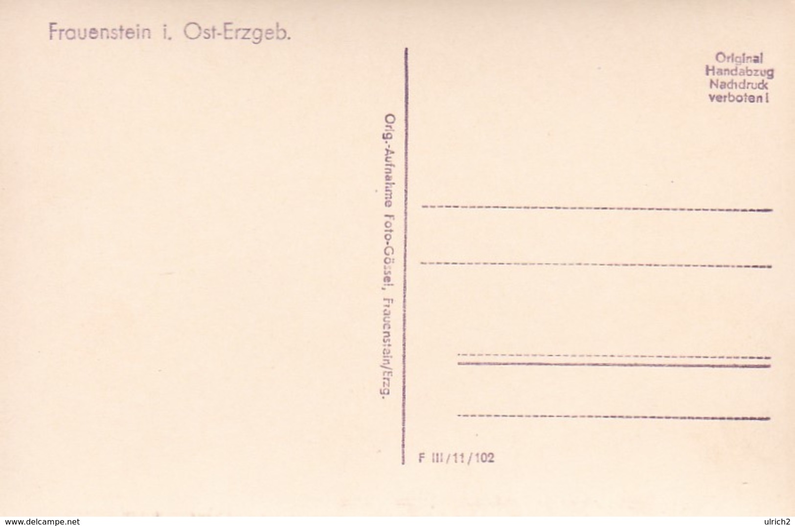 AK Frauenstein - Osterzgebirge - Foto-Gössel, Frauenstein  (49665) - Frauenstein (Erzgeb.)