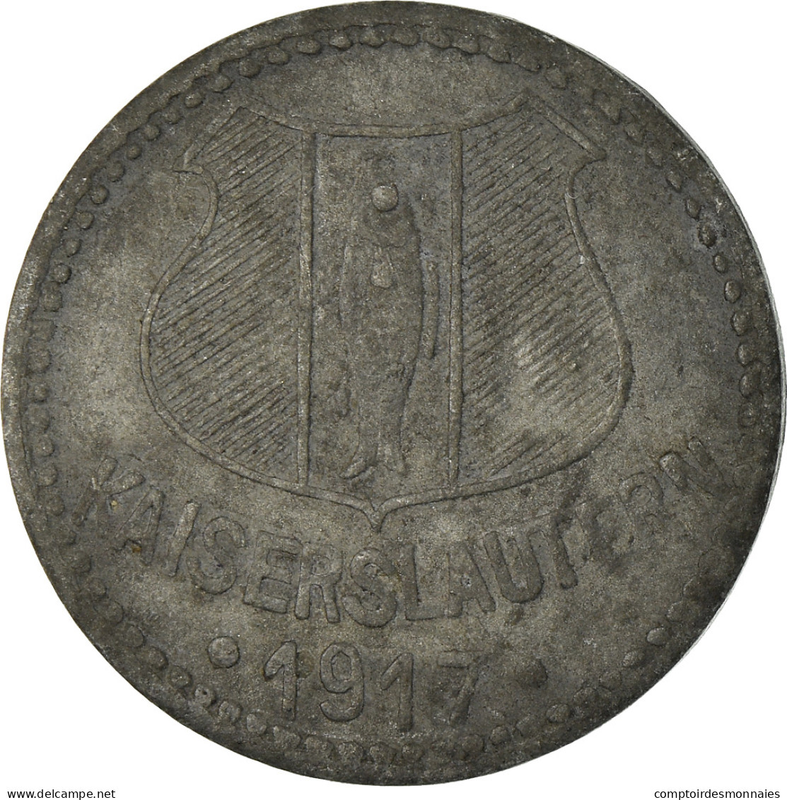 Monnaie, Allemagne, Kriegsgeld, Kaiserlautern, 10 Pfennig, 1917, TTB, Zinc - Monétaires/De Nécessité