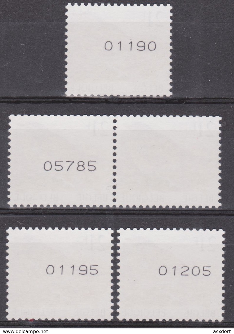 R88 ** (4) Met Nummer / Avec Numéro // R87 (1x) Zonder Nummer / - Coil Stamps