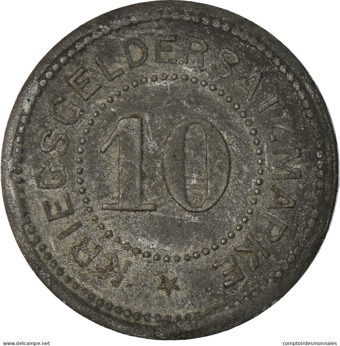 Monnaie, Allemagne, Kriegsgeldersatzmarke, Kirn, 10 Pfennig, 1919, TTB, Zinc - Monétaires/De Nécessité