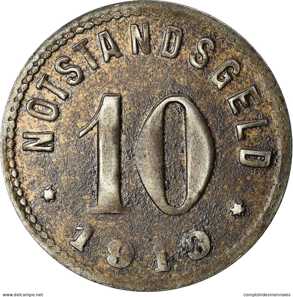 Monnaie, Allemagne, Notstandsgeld, Sinzig, 10 Pfennig, 1919, TTB+, Iron - Monétaires/De Nécessité