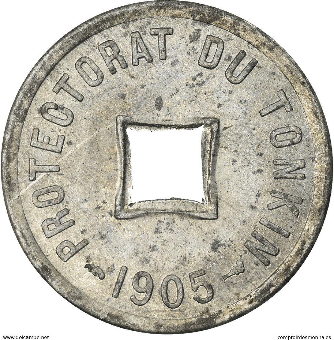 Monnaie, Tonkin, 1/600 Piastre, 1905, SUP+, Zinc, KM:1 - Viêt-Nam