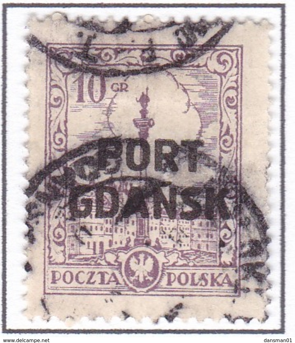 Port Gdansk 1926 Fi 13d Used Type II - Besatzungszeit