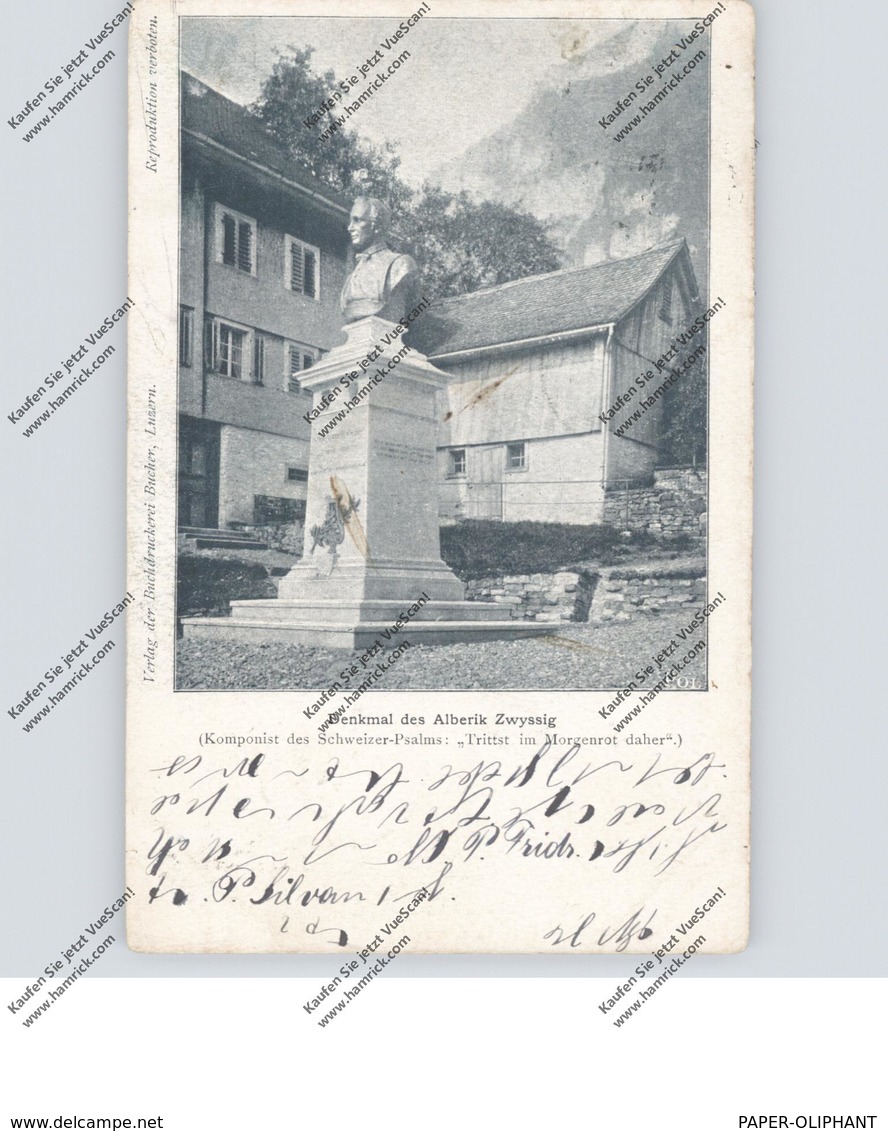 CH 6466 BAUEN UR, Denkmal Des Alberik Zwyssig, 1903 - Bauen